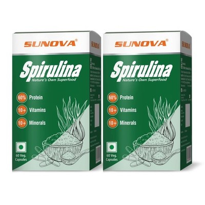 SUNOVA Spirulina Kapseln, Nature s Own Superfood und Nahrungsergänzungsmittel