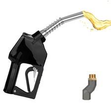 3/4" NPT Auto Shut-Off Fuel Nozzle with Lock Black, 3-Speed Padlock, Gas Pump