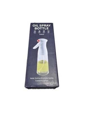 Cooking Oil Spray Bottle w/ Extra Spray Tips - White