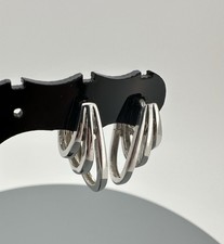 Silber 925 Creolen modernistisch – geometrisches Design