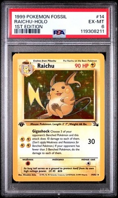 Raichu 14/62 Fossil Holo for sale online | eBay