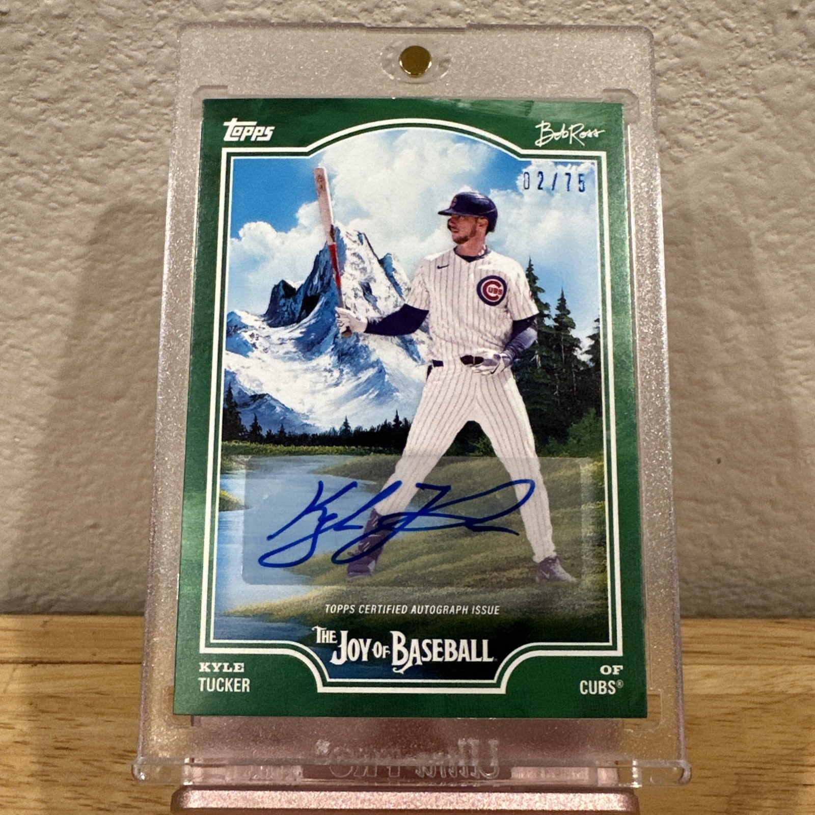 2025 Topps X Bob Ross the Joy of Baseball - Kyle Tucker #4G Sap Green Auto /75 
