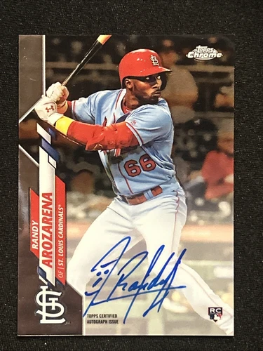 2020 Topps Chrome Baseball Rookie Autographs #RARAR Randy Arozarena Auto