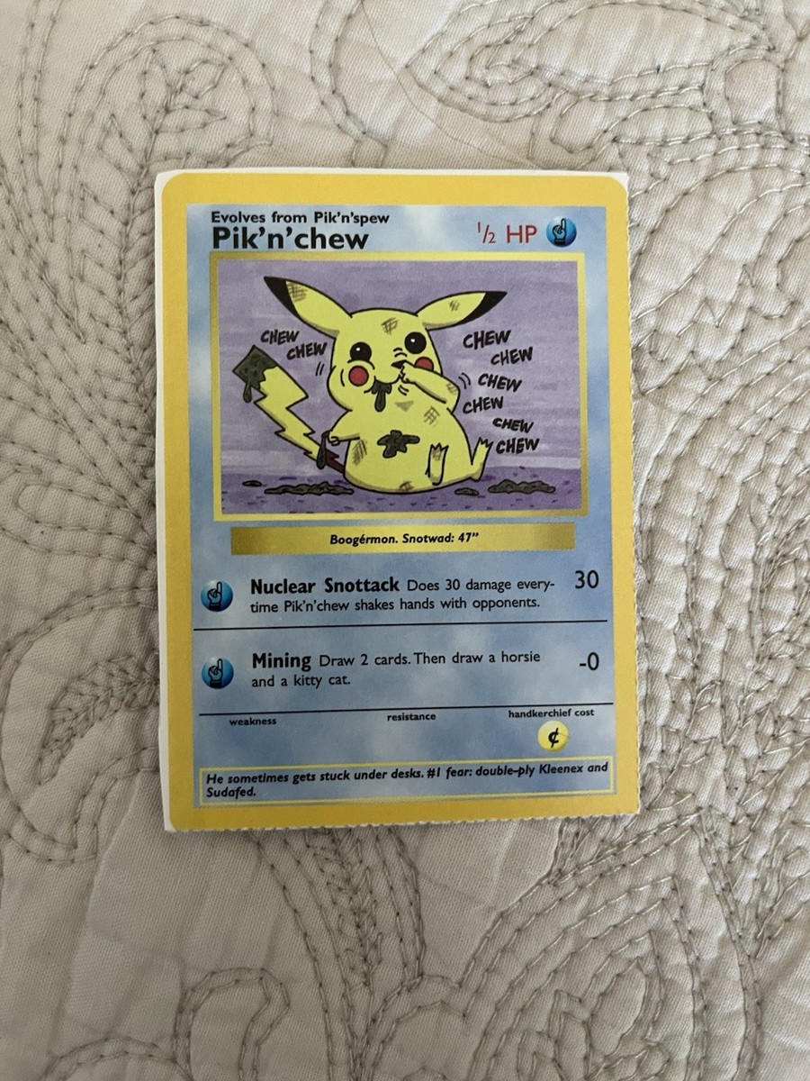 Mad Magazine October 1999 Issue Pukemon 12 Trading Card Set VERY