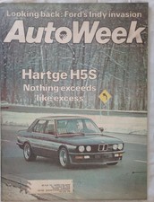 Autoweek Magazine January 16 1984- Hartge H5s