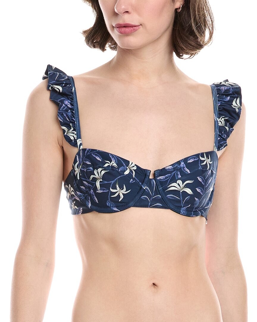 Agua By Agua Bendita Cafe Bikini Top Women's Blue Xl