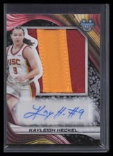 Kayleigh Heckel Auto 2024-25 Bowman's Best U #PJRA-KH Jumbo Relic Black /10