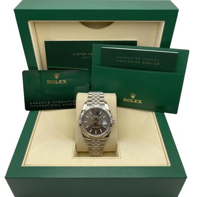 Rolex Datejust 41mm 126334 Steel Rhodium Dial Automatic Watch B&P 2025