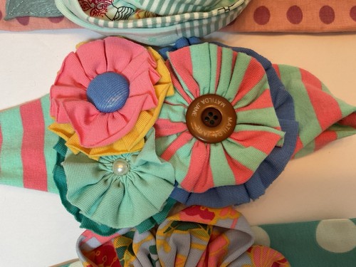 Matilda Jane Whimsical Boho Colorful Floral Girls Polka Dot Headband Bundle - Picture 4 of 6