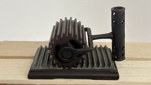 ANTIQUE  CAST IRON HAND  FLUTER  -SHEPARD 1878 ROLLER-GENEVA 1866 BASE PLATE