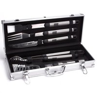 Edelstahl Grillbesteck Grillkoffer GrillzubehöR Besteck Barbecue Grillset Koffer