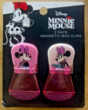 NEW! DISNEY ~ MINNIE MOUSE ~ 2 PACK MAGNETIC BAG CLIPS ~