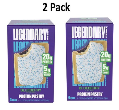 Legendary Foods Protein Pastry - Blueberry 4 Pack | Protein Snack ( 2 PACK)
