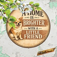 Chihuahua Lovers Wooden Style Wall Sign Home Decor Plaque 8x12