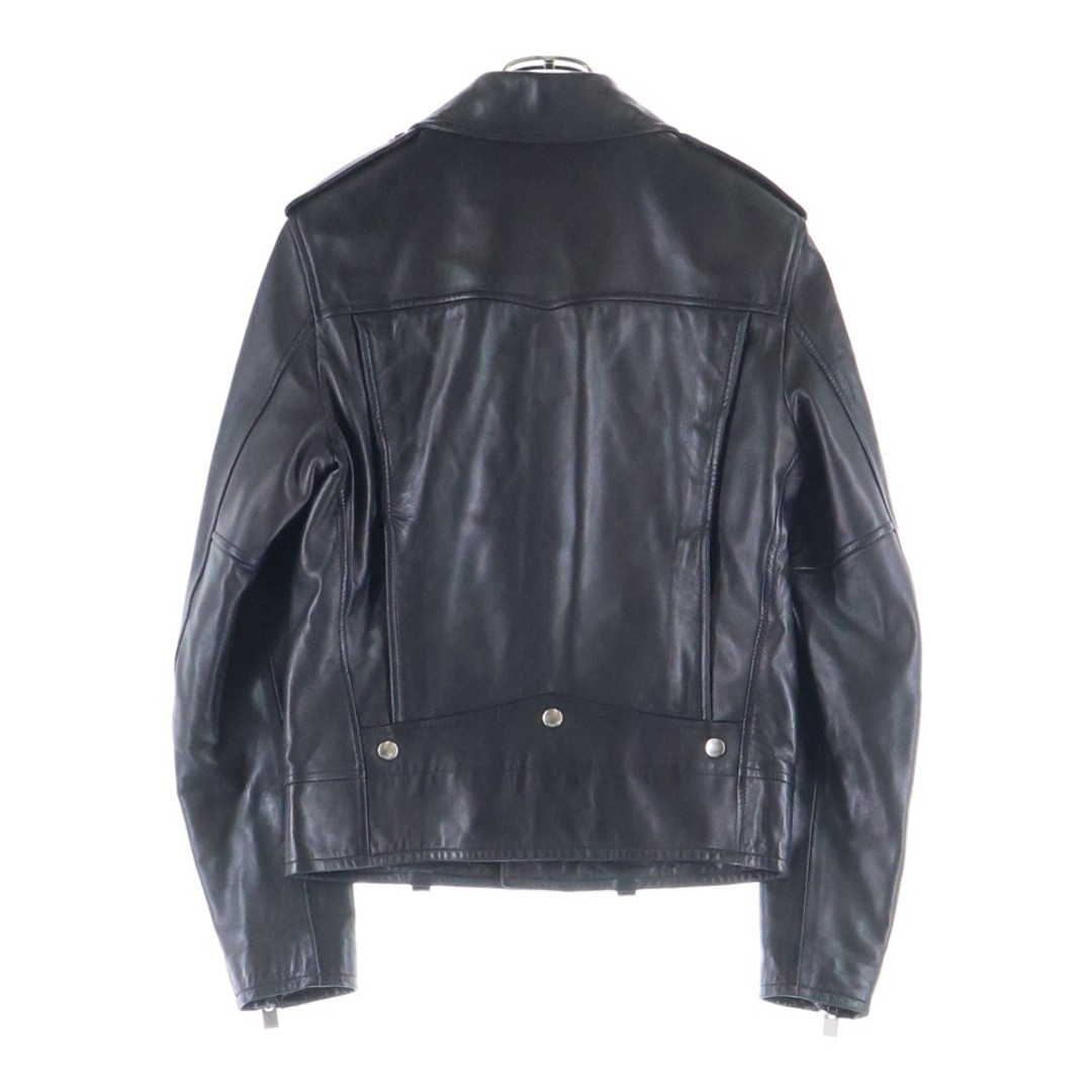 SAINT LAURENT PARIS 15AW L01 CLASSIC MOTORCYCLE LEATHER RIDERS JACKET BLACK Used thumbnail 2