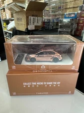 HONDA CIVIC TYPE R FD2 CARBON HOOD GOLD CHROME 1/64 DIECAST CAR BY TIME MICRO TM