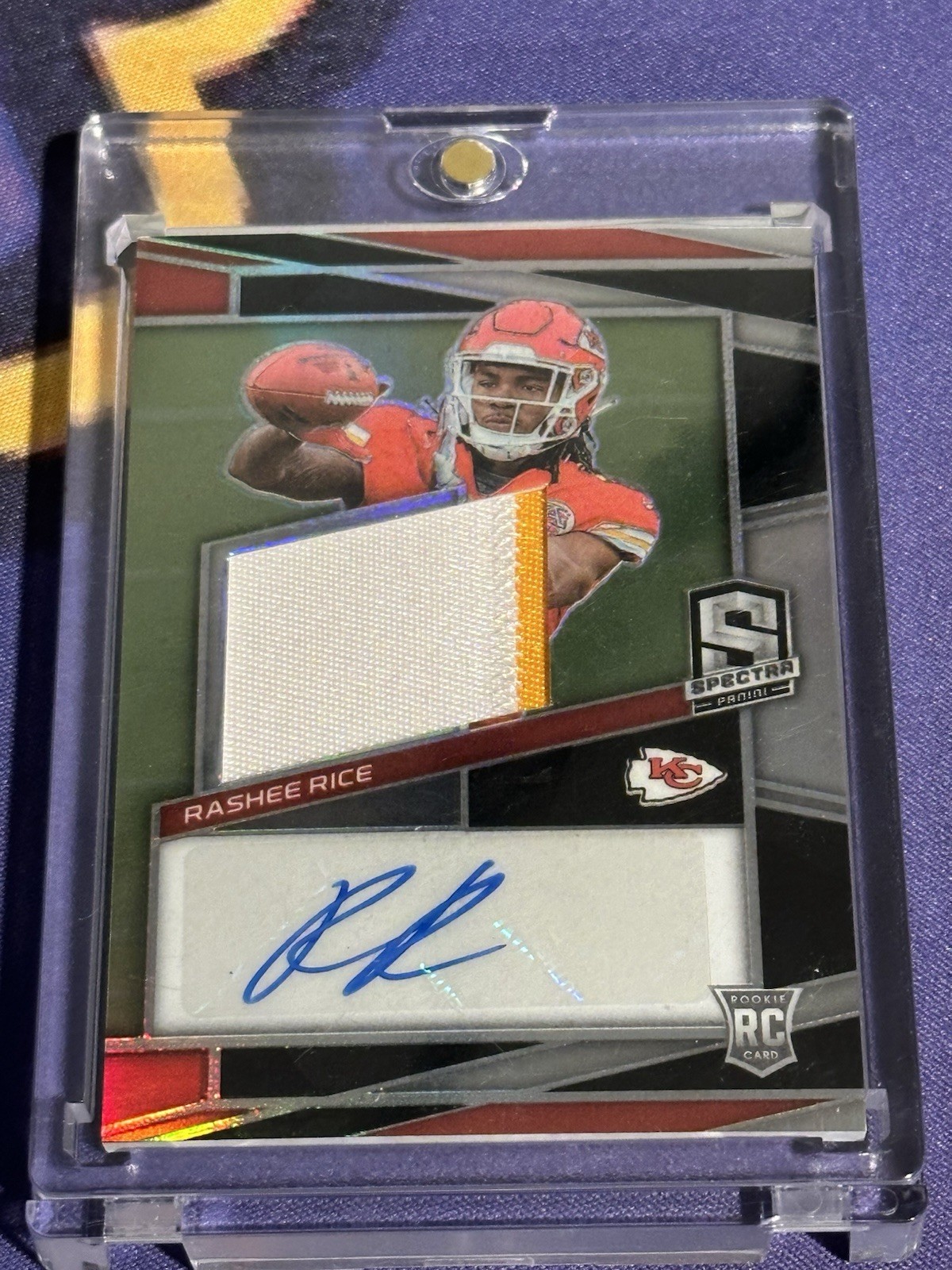 2023 Panini Spectra - Rookie Patch Autographs Rashee Rice #230 /99 (AU, MEM, RC)