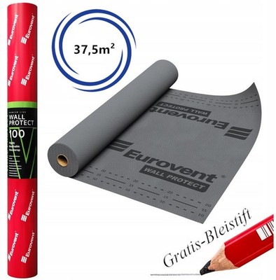 Fassadenbahn 1,5m x 25m = 37,5qm | WALL PROTECT  | Windbremse Windschutz Fassade