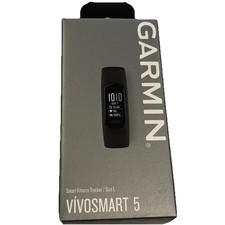 GARMIN Vivosmart 5 L Black/Black Fitness Activity Tracker 010-02645-04 NEW