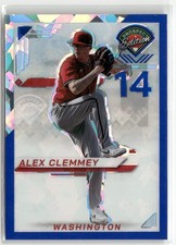 2025 Panini Prospect Edition #101 Alex Clemmey Blue Ice Ticket #/299