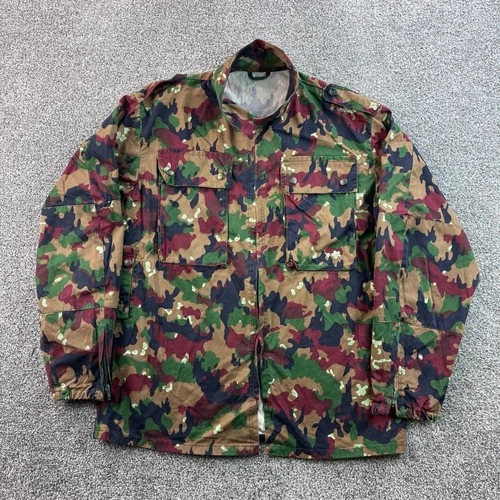 Vintage Swiss Military Alpenflage Field Jacket Mens XL Camo M70 M83 84/85 - product listing photo