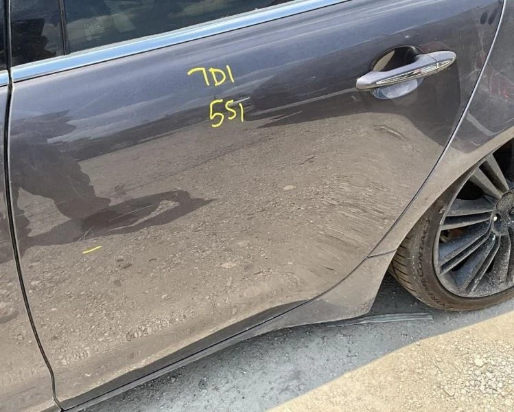 Driver Rear Side Door Gray With Privacy Tint Glass Fits 10-13 Jaguar XJ 764371 - Image 2 of 4