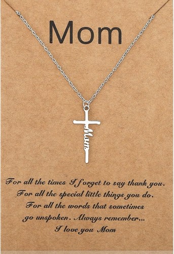 Gifts for Mom, Mothers Day from Husband Daughter Son, Birthday Wife Gifts Cross