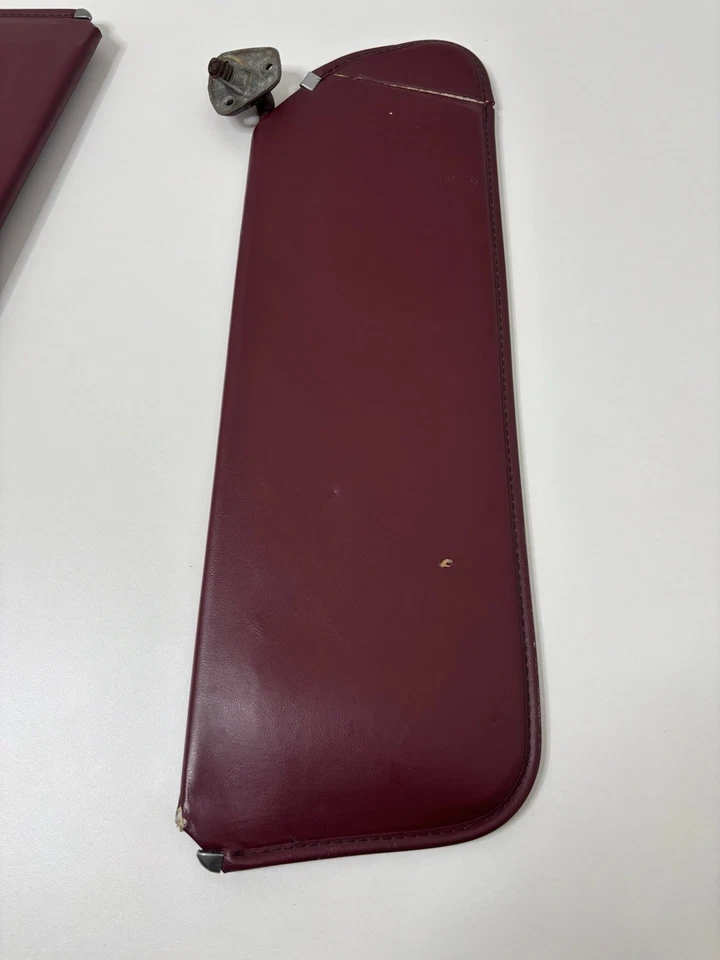 88-94 OBS Chevy GMC C/K Truck Seirra Silverado Sun Visor Set OEM RED VINYL SS — 第 4/4 张图片