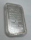 1 Oz 999 Silver JM Johnson Mathey Assayers & Refiner Bar Serial #C292589