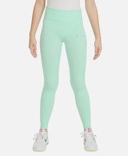 Nike Girl's Green High-Waisted Full-Length Leggings Size L