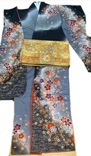 Furisode Kimono Set for Coming-of-Age Graduation Ceremony Used, Includes Obi