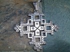 vtg heavy Taxco pendant 20 gram large Sterling mexican crusader Bethlehem cross — photo 6