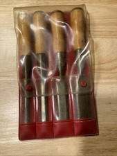 Vtg Dunlap Socket chisels made in Germany 4 piece set 1", 3/4&rdquo; 1/2&rdquo; 1/4&rdquo;