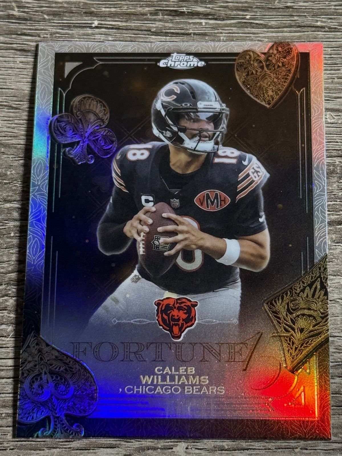 2025 Topps Chrome #F15-16 Caleb Williams Fortune 15 Refractor