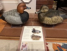 Ducks Unlimited Dick Rhodes Decoys Red Head Pair Male And Female