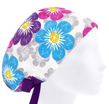 Surgical cap, scrub caps, scrub hats, nurse scrub cap, medical floral hat