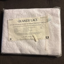 New Quaker Lace Savannah Tablecloth 60 X 104 Oblong White Mervyns