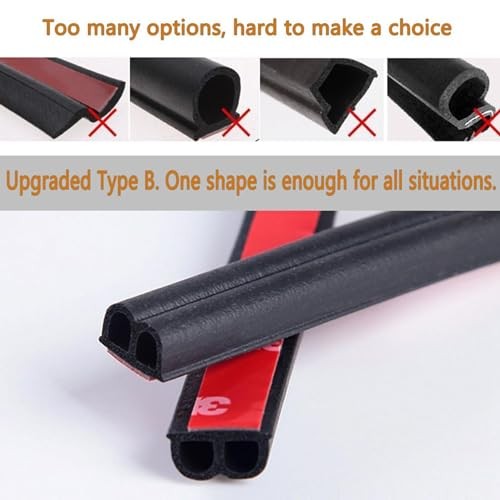 98.4 Feet Universal Self Adhesive Weather Seal Strip, 51/100 x 98.4 Feet Long - Picture 4 of 8