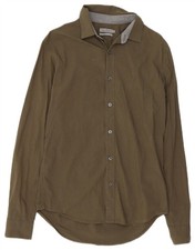 CALVIN KLEIN JEANS Herren Slim Fit Hemd XS Khaki Kariert BR03