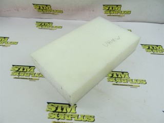 4LB PIECE OF WHITE UHMW MACHINABLE PLASTIC 2" X 6" X 10"
