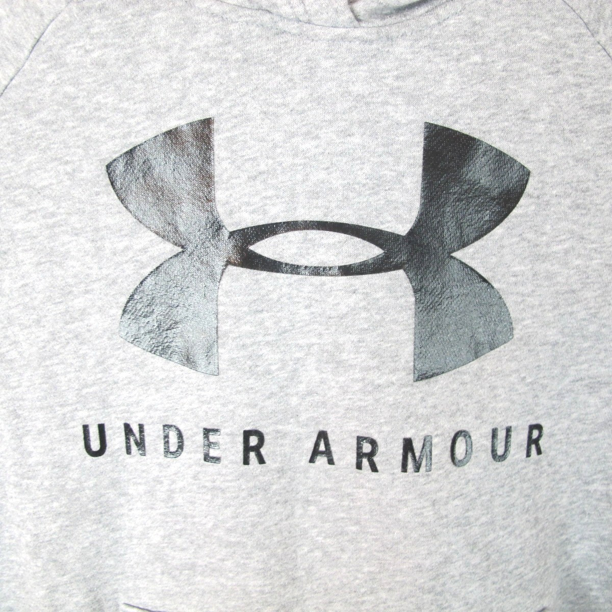 Under Armour Gray Pullover Drawstring Hoodie Swea… - image 3