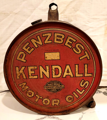 Vintage PENZBEST KENDALL MOTOR OILS 5 gallon Rocker Can -- very rare ...