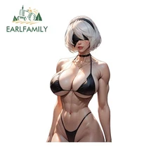 EARLFAMILY 5.1" Nier Car Sticker Rear Windshield Artistic Caravan Vehicle Decal