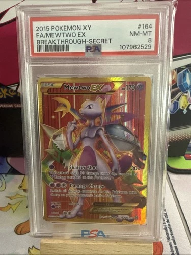 Pokemon Card PSA 8 Mewtwo EX XY Breakthrough Secret #164