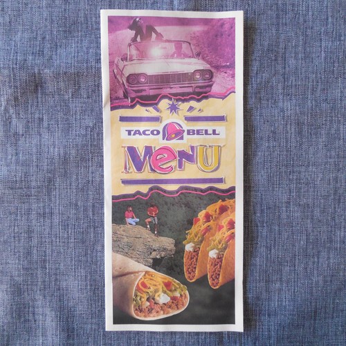 Rare 1997 Taco Bell Menu Fold-out Brochure Ephemera Double Decker Taco Supreme