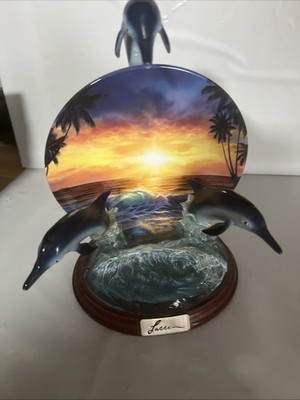 Dolphin Sunset Sculpture (I1)