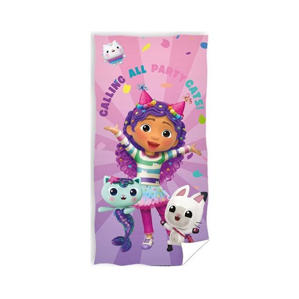 Gabbys Puppenhaus Party Katzen Handtuch Strandtuch Weich Velour 100% Baumwolle-image