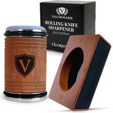 ValorMark Rolling Knife Sharpener, Premium with 4 Precision Angles. UK Stock