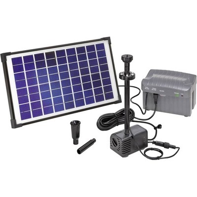 Esotec 101774 Napoli LED Solar-Pumpenset mit Beleuchtung, mit Akkuspeicher