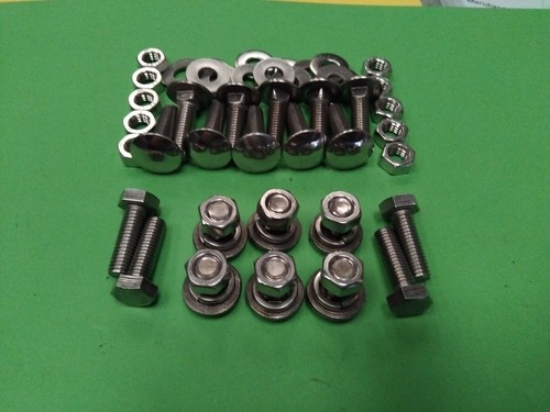 Polished Stainless Steel Bumper Bolts 68>EARLY Volkswagen VW Bay Camper Van T2 - Afbeelding 12 van 14